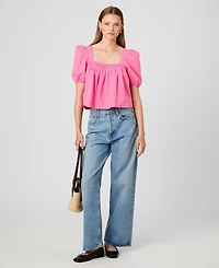 French Connection Women's Short-Sleeve Square Neck Top