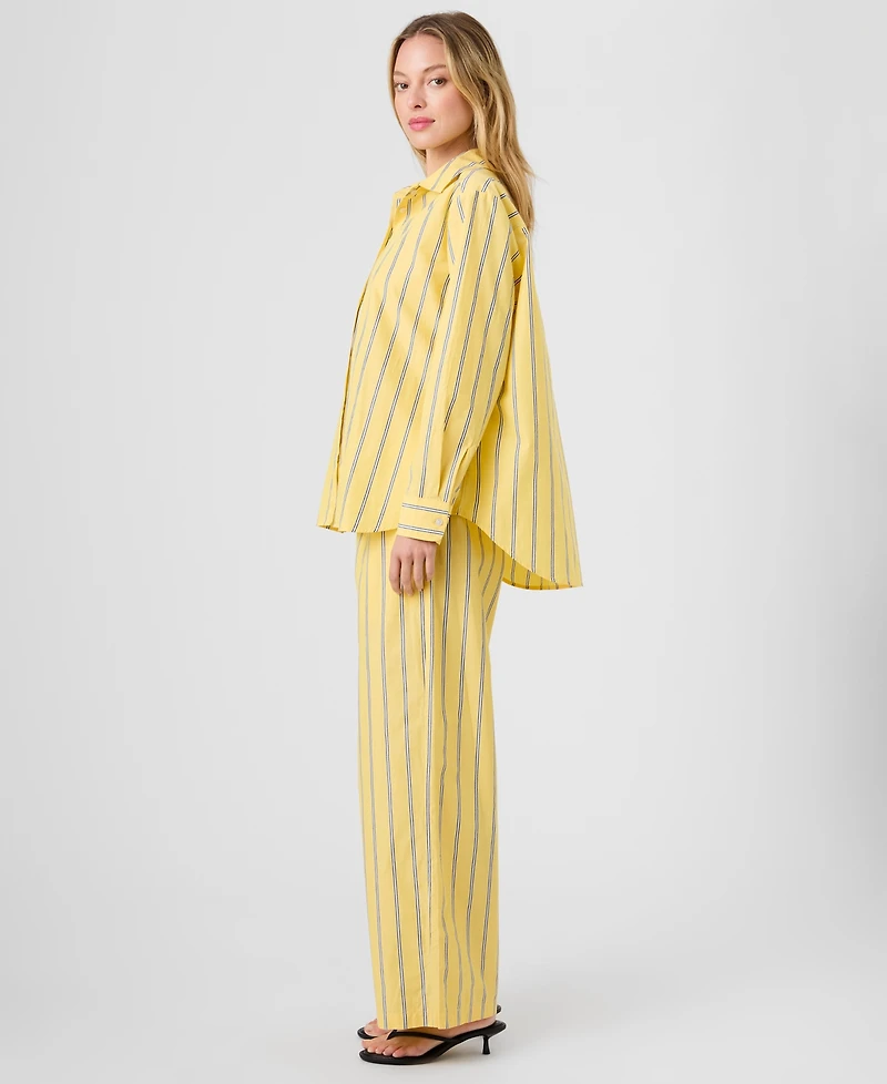 French Connection Women's Long-Sleeve Button-Front Stripe Shirt