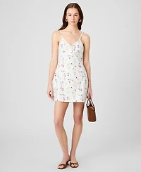 French Connection Women's Floral Print V-Neck Mini Dress