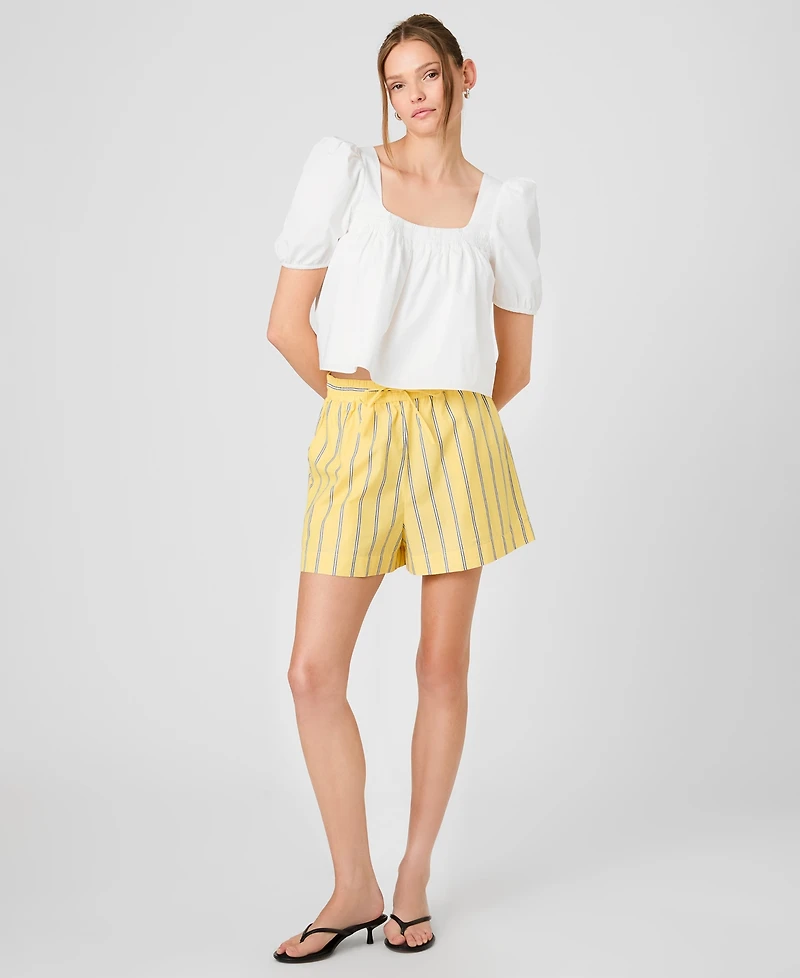 French Connection Women's Striped Drawstring Shorts
