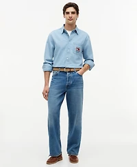 Tommy Hilfiger Men's Denim Embroidered Logo Shirt