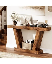 gaomon 63 in Long Console Table, Wooden Sofa Narrow Entryway Table for Hallway, Behind The Couch, Accent Table for Living Room, Entrance