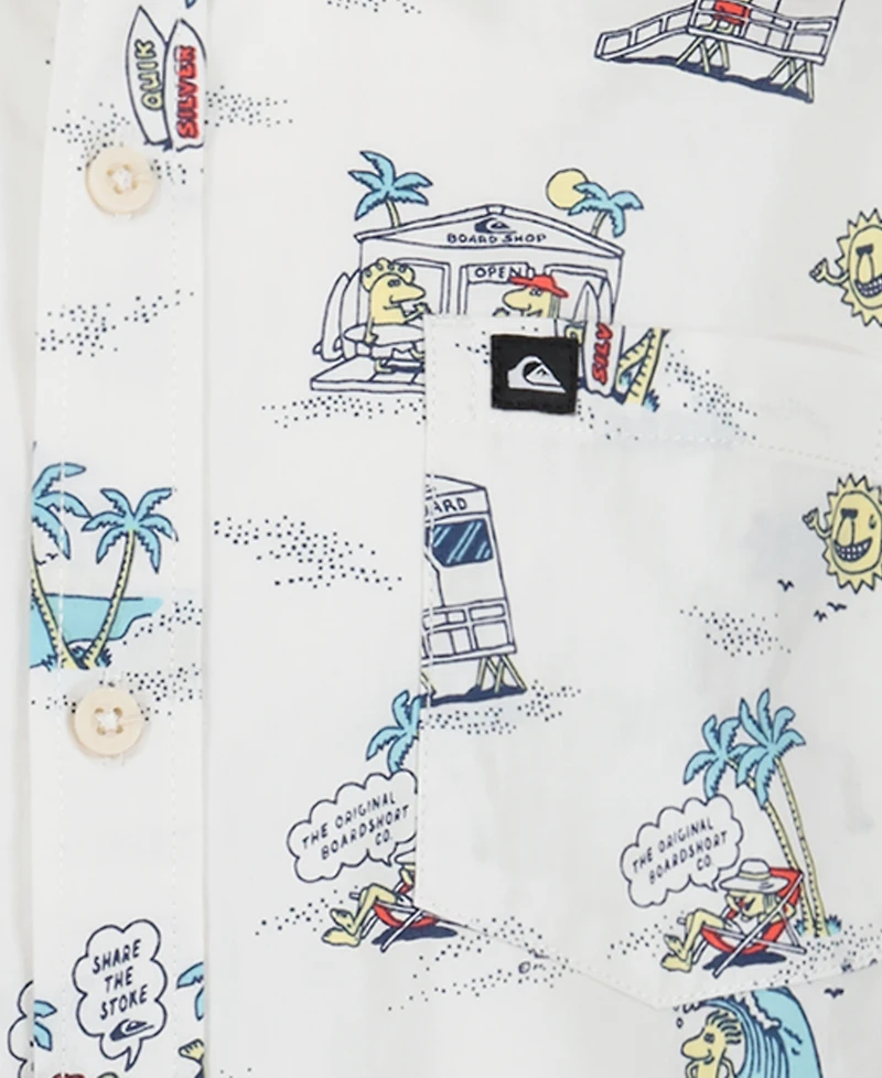Quiksilver Boys' 8-20 Short-Sleeve Button-Down Shirt