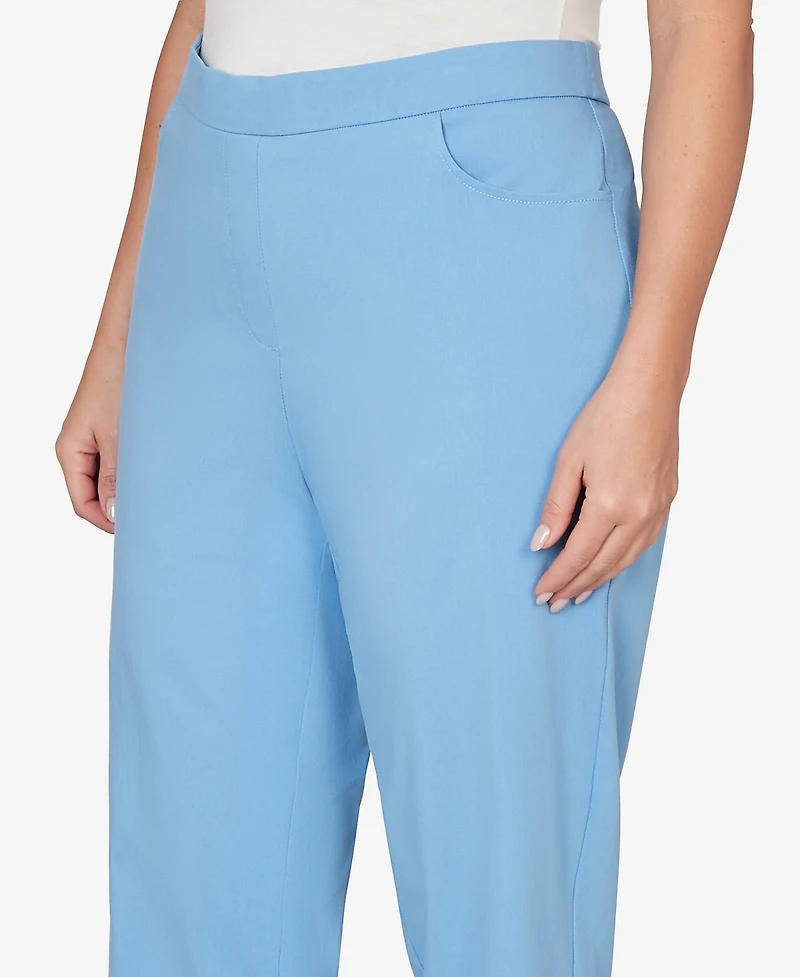 Alfred Dunner Plus St. Augustine Tailored Stretch Comfort Waistband Front Pocket Pants