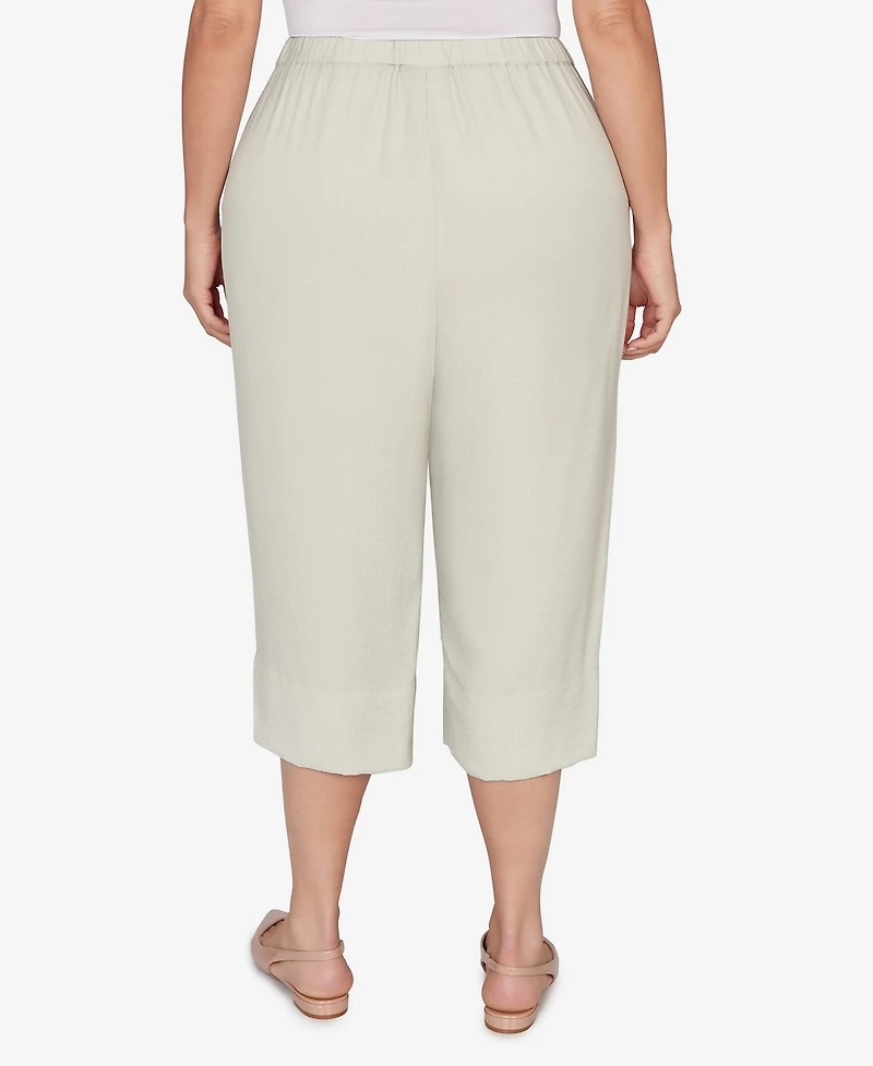 Alfred Dunner Plus Vintage Charm Front Pocket Capri Pants