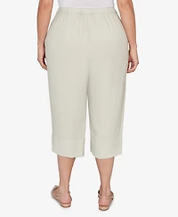Alfred Dunner Plus Vintage Charm Front Pocket Capri Pants