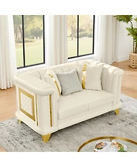 Streamdale Furniture Loveseat Sofa Trim and Pillows