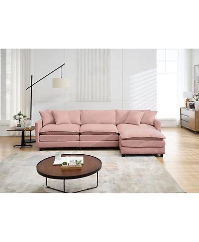 Streamdale Furniture L-Shaped Modular Chenille Sofa