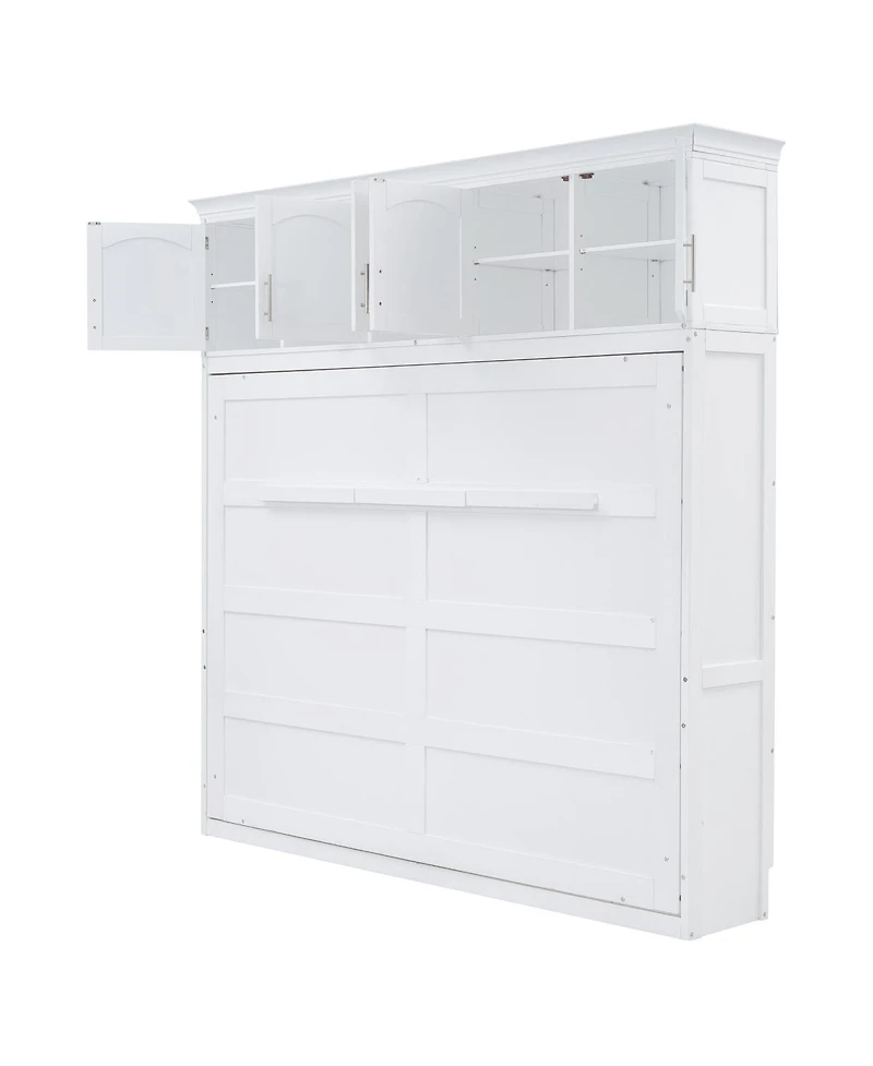 Streamdale Furniture Murphy Bed Wall Bed with Top Cabinets