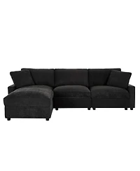 Streamdale Furniture Modular L-Shape Sectional Sofa with Ottoman and Storage