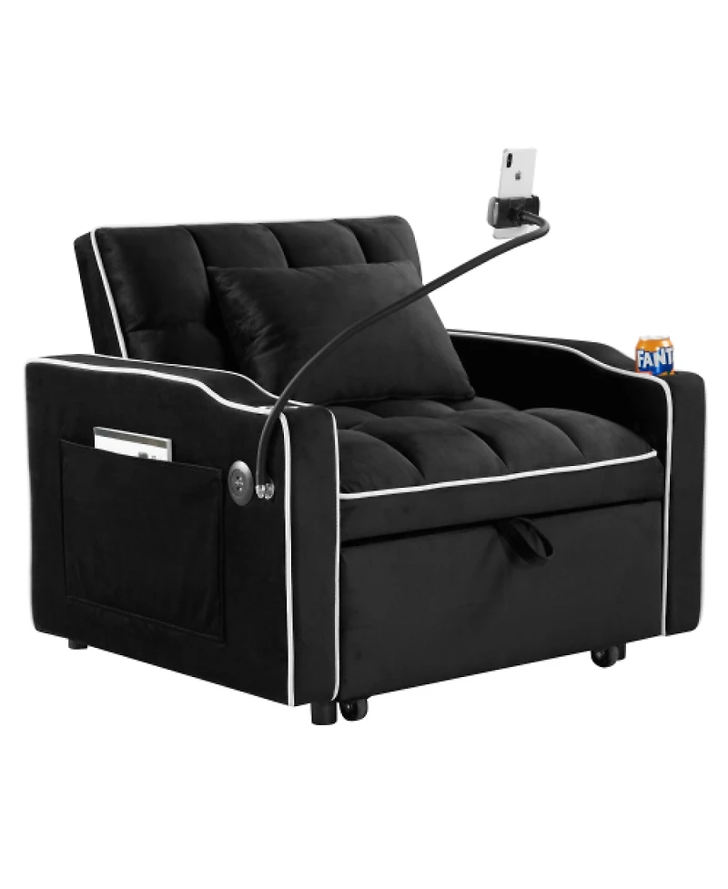 Streamdale Furniture Versatile Foldable Sofa Bed, 3 Lengths
