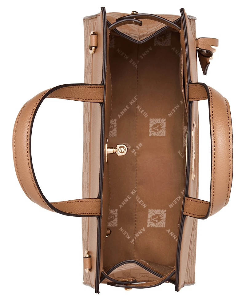 Anne Klein Medium Convertible Embossed Satchel Handbag