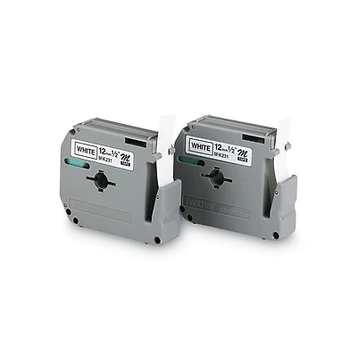 Brother P-Touch M2312PK M Series 0.47 in. x 26.2 ft. Tape Cartridges for P-Touch Labelers (2/ Pack