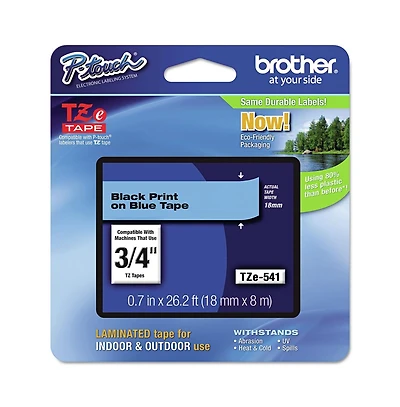 Brother P-Touch TZE541 0.7 in. x 26.2 ft. TZe Standard Adhesive Laminated Labeling Tape