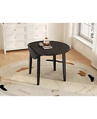 Streamdale Furniture Extendable Round Dining Table for 2-4, Folding, Space Saving