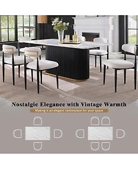 Streamdale Furniture Faux Marble Dining Table
