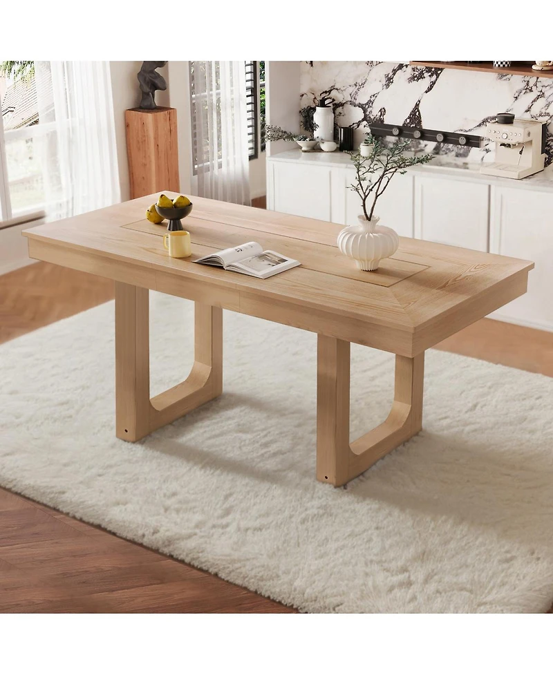 Streamdale Furniture 60 - 78 Inch Extendable Farmhouse Dining Table