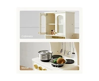 Tiny Land Wooden Play Kitchen with Storage for Creative Toddlers