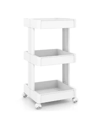 Gouun 3-Tier Kitchen Utility Industrial Cart with Storage