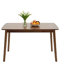 Streamdale Furniture 47 Inch Solid Wood Rectangular Mid-Century Dining Table