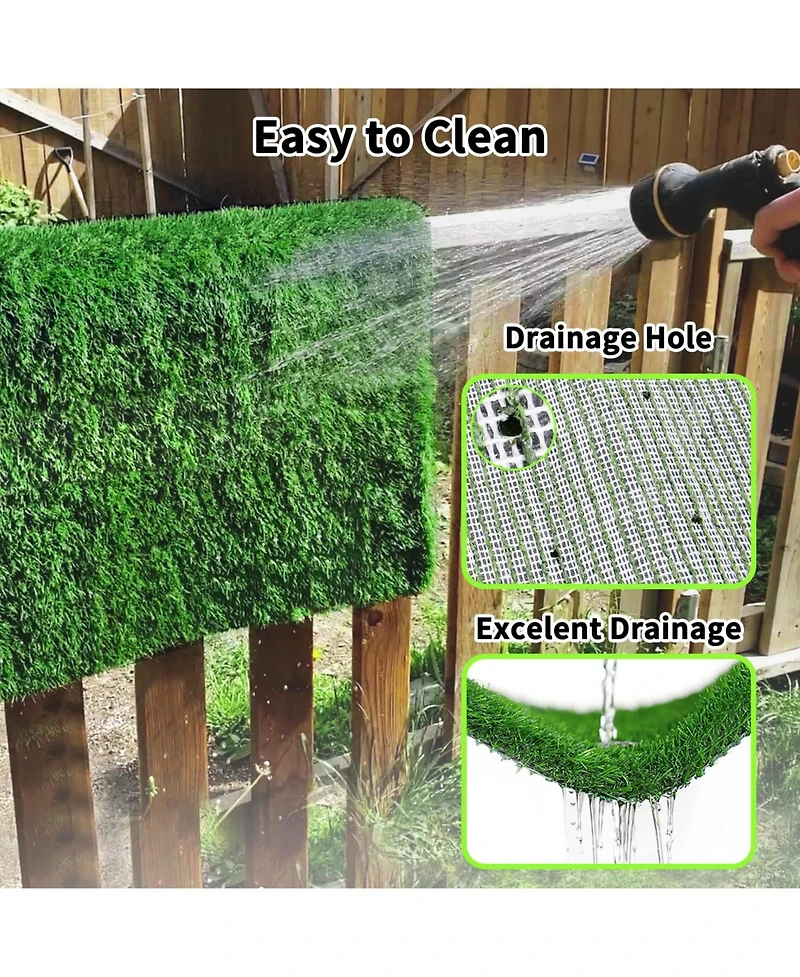 Aronkl Artificial Grass Dog Potty Pad Strong Absorbency Soft Easy Clean Indoor Outdoor