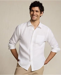 Lands' End Big & Tall Long Sleeve Linen Shirt