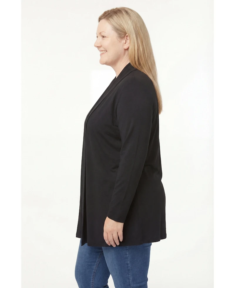 Woman Within Plus 2-Fer Cardigan & Attached Lace Tunic