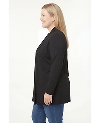Woman Within Plus 2-Fer Cardigan & Attached Lace Tunic