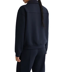 Reiss Women's Bella Premium Interlock Collar Sweatshirt