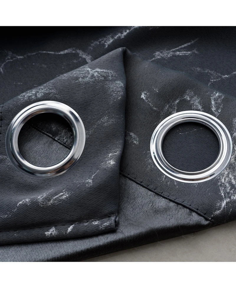 Rt Designers Collection Heidi Halo Foil Blackout Polyester Window Curtain Grommet Panel 52" x 84"