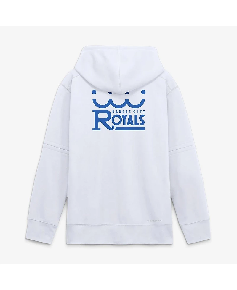 Nike Men's White Kansas City Royals 2026 Connect Authentic Collection Therma-fit Hoodie