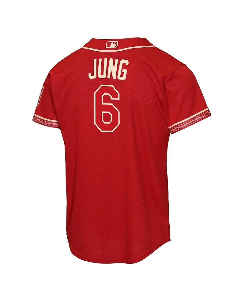 Nike Big Boys and Girls Josh Jung Red Texas Rangers 2026 City Connect Stadium Jersey