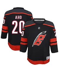 Outerstuff Big Boys and Girls Sebastian Aho Black Carolina Hurricanes Home Replica Jersey