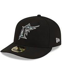 New Era Men's Black Florida Marlins On-Field Authentic Collection Low Profile 59FIFTY Fitted Hat