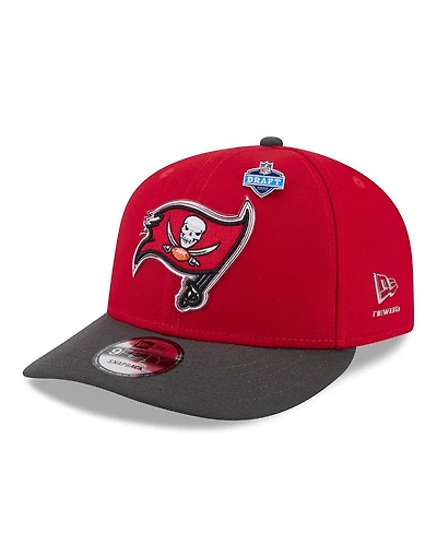 New Era Men's Red/Pewter Tampa Bay Buccaneers 2026 Nfl Draft On Stage Pre-Curved 9FIFTY Snapback Hat