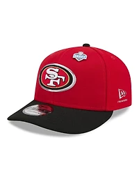 New Era Men's Scarlet/Black San Francisco 49ers 2026 Nfl Draft On Stage Pre-Curved 9FIFTY Snapback Hat
