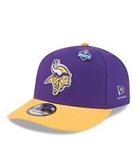 New Era Men's Purple/Gold Minnesota Vikings 2026 Nfl Draft On Stage Pre-Curved 9FIFTY Snapback Hat