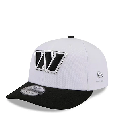 New Era Men's White/Black Washington Commanders 2026 Nfl Draft Pre-Curved 9FIFTY Snapback Hat