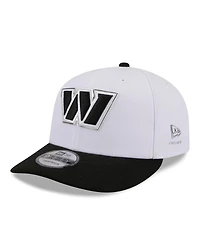 New Era Men's White/Black Washington Commanders 2026 Nfl Draft Pre-Curved 9FIFTY Snapback Hat