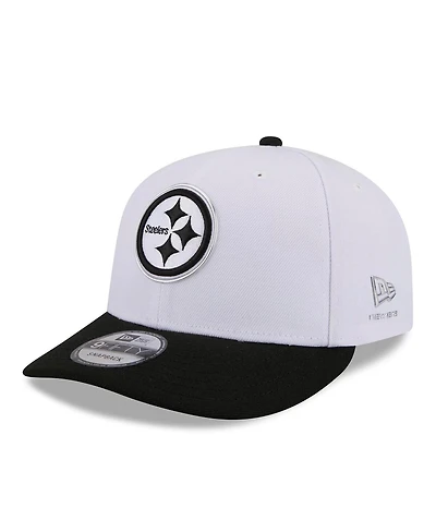 New Era Men's White/Black Pittsburgh Steelers 2026 Nfl Draft Pre-Curved 9FIFTY Snapback Hat