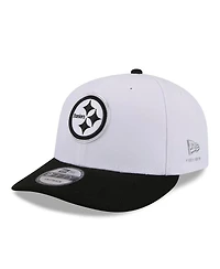 New Era Men's White/Black Pittsburgh Steelers 2026 Nfl Draft Pre-Curved 9FIFTY Snapback Hat