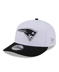 New Era Men's White/Black New England Patriots 2026 Nfl Draft Pre-Curved 9FIFTY Snapback Hat