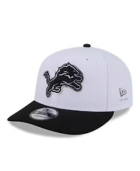 New Era Men's White/Black Detroit Lions 2026 Nfl Draft Pre-Curved 9FIFTY Snapback Hat
