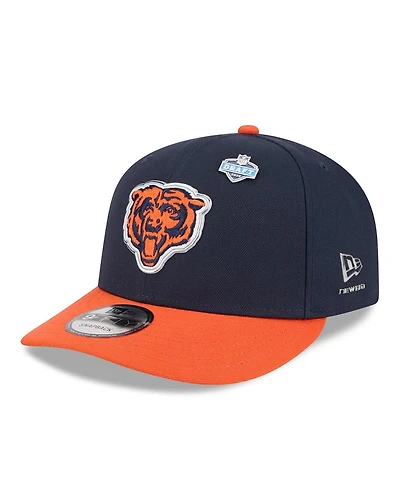 New Era Men's Navy/Orange Chicago Bears 2026 Nfl Draft On Stage Pre-Curved 9FIFTY Snapback Hat
