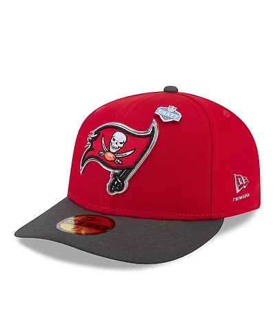 New Era Men's Red/Pewter Tampa Bay Buccaneers 2026 Nfl Draft Pre-Curved 59FIFTY Fitted Hat