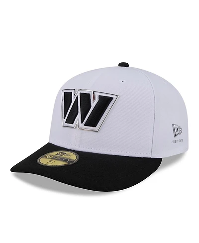 New Era Men's White/Black Washington Commanders 2026 Nfl Draft Pre-Curved 59FIFTY Fitted Hat