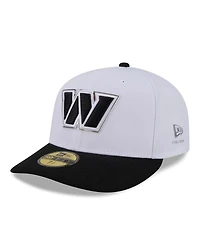 New Era Men's White/Black Washington Commanders 2026 Nfl Draft Pre-Curved 59FIFTY Fitted Hat