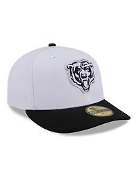 New Era Men's White/Black Chicago Bears 2026 Nfl Draft Pre-Curved 59FIFTY Fitted Hat