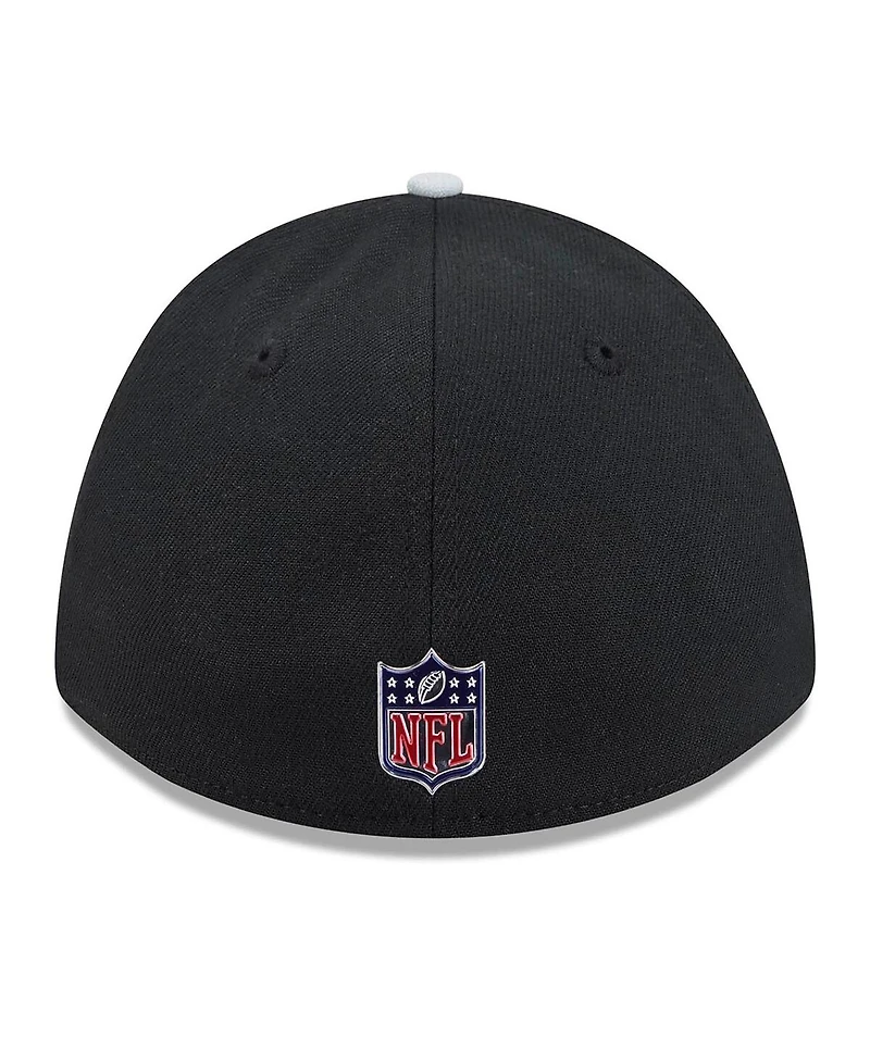 New Era Men's Black/Silver Las Vegas Raiders 2026 Nfl Draft 39THIRTY M-Crown Flex Hat