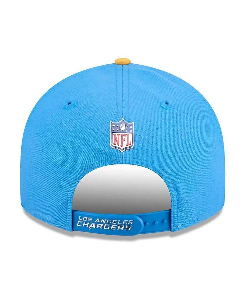 New Era Men's Powder Blue/Gold Los Angeles Chargers 2026 Nfl Draft On Stage Pre-Curved 9FIFTY Snapback Hat